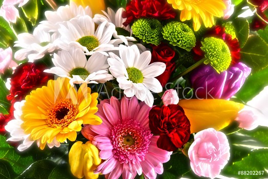 Bild på Composition with bouquet of flowers